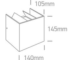 2x3W LED sieninis šviestuvas, antracito sp., 3000K, 67340A/AN/W