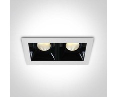2x6,5W LED įleidžiamas šviestuvas, baltas, 3000K, 50207B/W/W