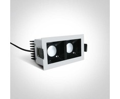 2x6,5W LED įleidžiamas šviestuvas, baltas, 3000K, 50207B/W/W