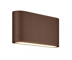 Sieninis šviestuvas 2x6W LED sieninis lauko šviestuvas, rudas, 2700K, IP65, šviečia į viršų ir į apačią, E239-27