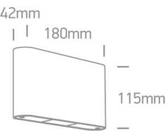 2x6W LED sieninis šviestuvas, antracito sp., 3000K, 67412/AN/W