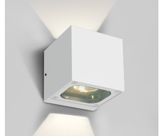 2x6W sieninis lauko šviestuvas, baltas, 3000K, IP65, 67524B/W/W
