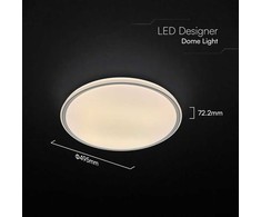 Lubinis šviestuvas 30/60W LED paviršinis šviestuvas, pilkos sp., 3000-6500K, dimeriuojamas