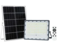 300W LED prožektorius su saulės baterija TIARA, pilkas, 4000K