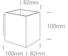 Sieninis šviestuvas, G9, juodas, 6017A/B