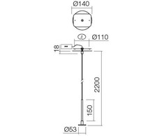 30W įleidžiamo montavimo LED šviestuvo korpusas BILIA, juodas, IP44, dimeriuojamas, gaubtai parduodami atskirai, SKBR01SBK