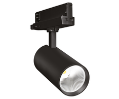 30W LED akcentinis šviestuvas į 3 fazių bėgelius TRACKLIGHT SPOT, juodas, 3000K, 24°