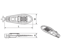 30W LED gatvės šviestuvas PARKER, pilkas, 4000K, IP65