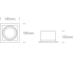 30W LED įleidžiamas pakreipiamas šviestuvas, juodas, 4000K, 51130/B/C