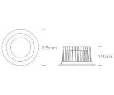 30W LED įleidžiamas šviestuvas, baltas, 3000/4000/5000K, 10130CA/W/V