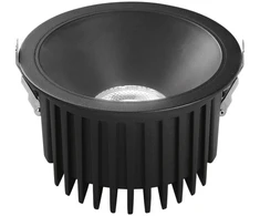 30W LED įleidžiamas šviestuvas QUANTUM, juodas, CCT