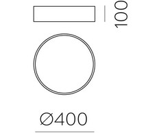 30W LED lubinis šviestuvas ISIA, baltas, 2700/3000/4000K, P3453072B