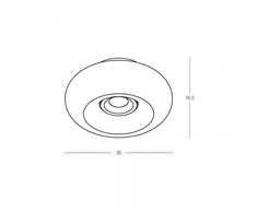 30W LED lubinis šviestuvas, juodos/dūmų sp., 2700/3000K, dimeriuojamas, 25279