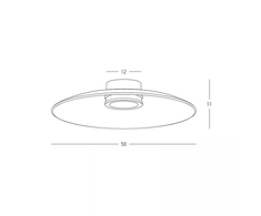 30W LED lubinis šviestuvas, juodos/rudos sp., 2700/3000K, dimeriuojamas, 25268