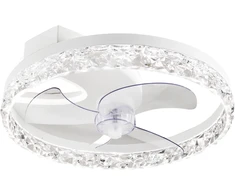 30W LED lubinis šviestuvas su ventiliatoriumi NASHI, baltas, CCT