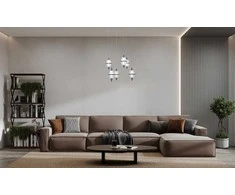 30W LED pakabinamas šviestuvas FUENTE, juodos sp./skaidrus, 3000K