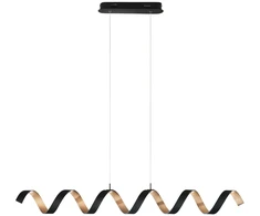 30W LED pakabinamas šviestuvas HELIX, juodos/aukso sp., 3000K