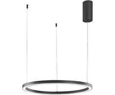 30W LED pakabinamas šviestuvas HOOP, juodas, CCT