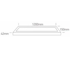 30W LED paviršinė panelė, balta, 120x15cm, CCT, 62140BFU/W/V