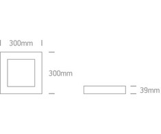 Lubinis šviestuvas 30W LED plafonas, baltas, 3000K, 62130AF/W/W