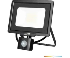 30W LED prožektorius MHC, juodas, 4000K, su judesio davikliu