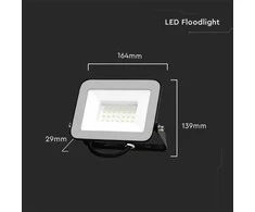 30W LED prožektorius PRO-S, juodu korpusu, 6500K, SAMSUNG CHIP