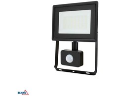 Kafler 30W LED prožektorius su judesio davikliu KASTEL, juodas, 6500K, IP65