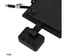 Bemko 30W LED prožektorius su judesio davikliu KASTEL, juodas, 6000K, IP65