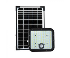 V-tac 30W LED prožektorius su saulės baterija, juodas, 4000K, su judesio davikliu