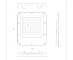 30W LED prožektorius TIMBO, pilkas, 4000K