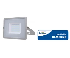 30W LED prožektorius V-TAC, 6400K (šaltai balta), pilku korpusu, SAMSUNG LED chip