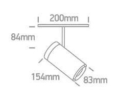 30W LED šviestuvas į magnetines sistemas MINI/MIDI/MAXI/P&amp;P, juodas, 3000/3500/4000K, 48V, 38°, 42114C/B/V