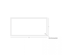 Sieninis šviestuvas 30W LED šviestuvas - veidrodis, anoduoto aukso sp., 3000/4000K, dimeriuojamas, IP44, 25394