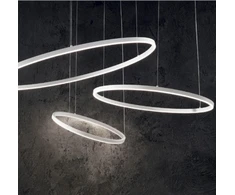 Pakabinamas šviestuvas Ideal Lux Žiedo Formos šviestuvas Oracle Slim D50 Round Wh 4000K