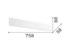 Ideal Lux Sieninis šviestuvas Zig Zag Ap D75 Bianco 3000K