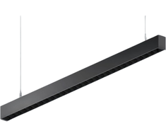 31,8W linijinis pakabinamas šviestuvas X-LINE SLIM LOW UGR L-DOWN LED, juodas, 3000K, IP40