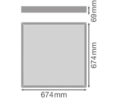 Osram 32/27/21W LED panelė PL SF, balta, 3000/4000K, 674x674mm, UGR19