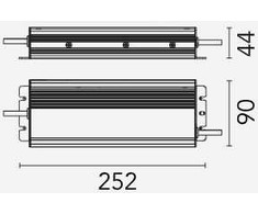 320W LED maitinimo šaltinis, 48V