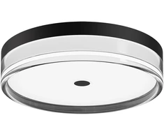 32W LED lubinis šviestuvas MOLINO, juodos sp./skaidrus, 3000/4000/6000K, IP40