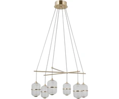 32W LED pakabinamas šviestuvas ALANI, aukso sp./skaidrus, 3000K