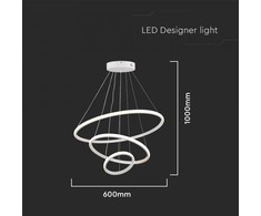 V-tac 32W LED pakabinamas šviestuvas, baltas, 3000K