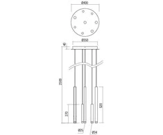 32W LED pakabinamas šviestuvas MADISON, juodas, 3000K, 01-2052