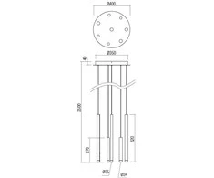 Bikuvalt 32W LED pakabinamas šviestuvas MADISON, juodas, 3000K, 01-2052