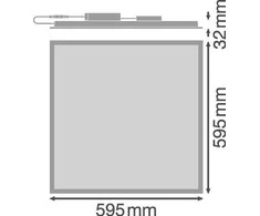 Ledvance 33W LED panelė PANEL COMFORT, 3000K, DALI