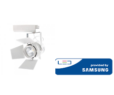 33W LED šviestuvas į 3 fazių bėgelius, baltas, 3000K, SAMSUNG LED chip