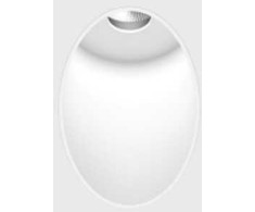 3,3W LED užglaistomas sieninis šviestuvas IN WALL O, baltas, 3000K