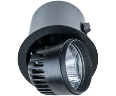 34W LED įleidžiamo montavimo šviestuvas TANTO, juodas, 3000K