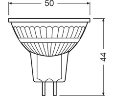 Ledvance 3,4W LED lemputė, GU5.3, 3000K, dimeriuojama