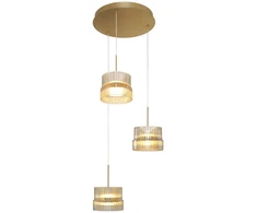 34W LED pakabinamas šviestuvas LUXE, žalvario/gintaro sp., 3000K, 4346300
