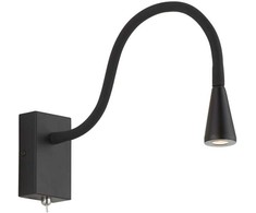 3,4W LED sieninis šviestuvas KOKO, juodas, 3200K, 4157500